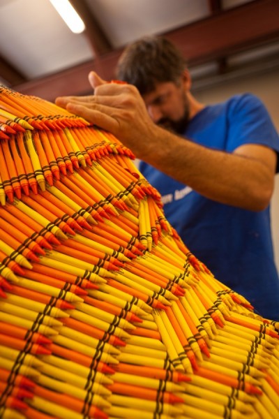 Crayon Fire Sculptures by Herb Williams
