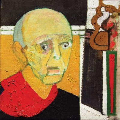 William-Utermolhen-Self-Portrait-with-Saw-1997-huile-sur-toile-35.5x45.5cm